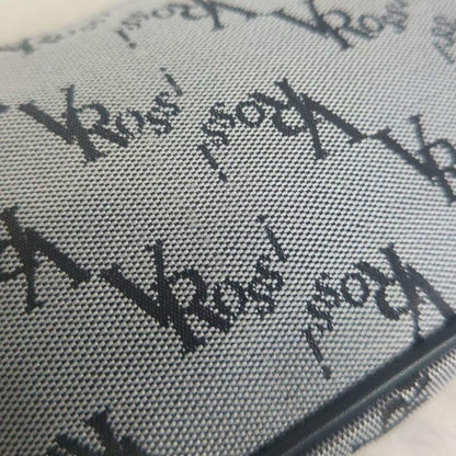 VALENTINO ROSSI Hand Bag Tote Purse Leather Canvas Black Gray Authentic