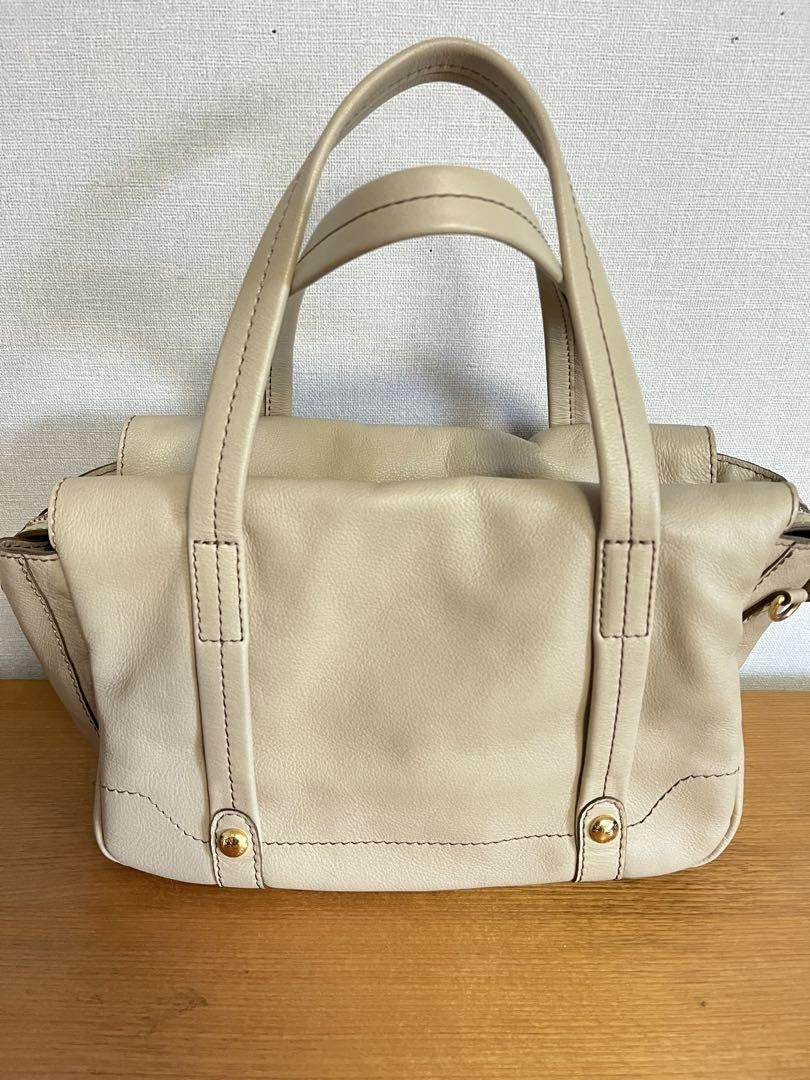 BURBERRY BLUE LABEL Hand Bag Tote Purse 2way Nova Check Leather Beige Authentic