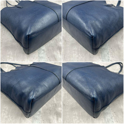 TOD'S Hand Bag Tote Purse 2way JOY Leather Navy Authentic