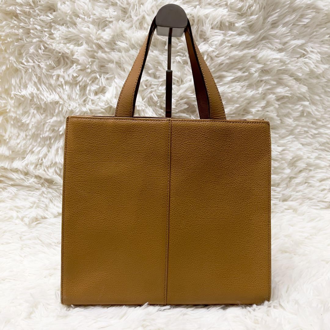 BURBERRY Hand Bag Tote Purse Nova Check Leather Light Brown Authentic