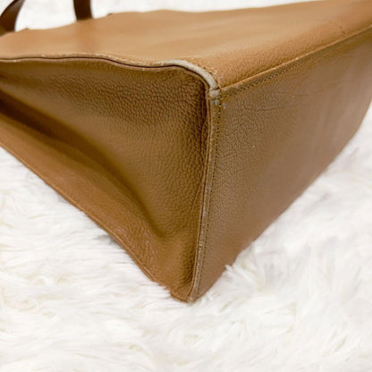 BURBERRY Hand Bag Tote Purse Nova Check Leather Light Brown Authentic