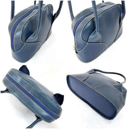 LOEWE Bag Hand Tote Purse Anagram Leather Blue Authentic Vintage