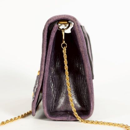 Salvatore Ferragamo Shoulder bag Gancini Purse Purple Used Women's Authentic