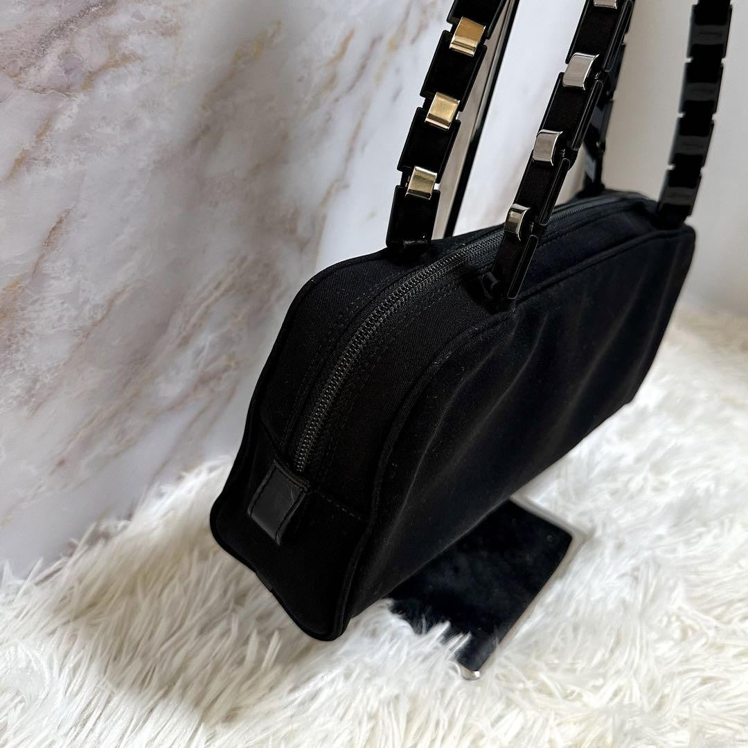 Salvatore Ferragamo VARA RIBBON Purse Shoulder bag Black Used Authentic Women's