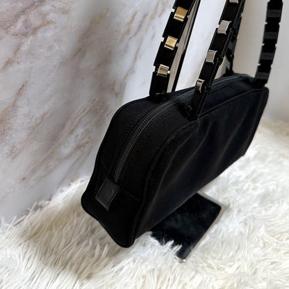Salvatore Ferragamo VARA RIBBON Purse Shoulder bag Black Used Authentic Women's