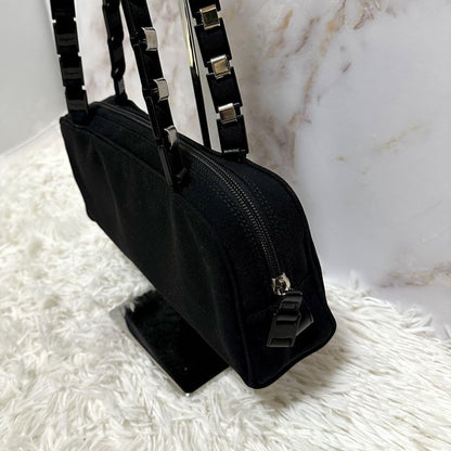 Salvatore Ferragamo VARA RIBBON Purse Shoulder bag Black Used Authentic Women's