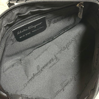 Salvatore Ferragamo VARA RIBBON Purse Shoulder bag Black Used Authentic Women's