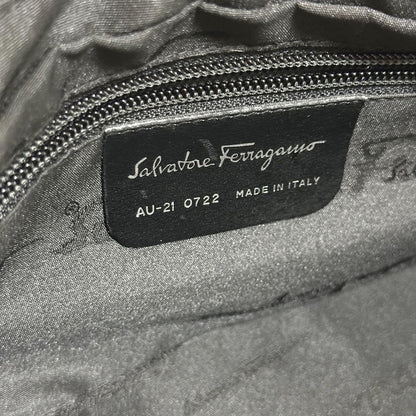 Salvatore Ferragamo VARA RIBBON Purse Shoulder bag Black Used Authentic Women's