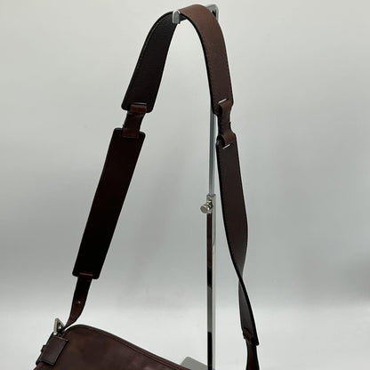 LOEWE Bag  Anagram Shoulder Purse Leather Brown Authentic Vintage