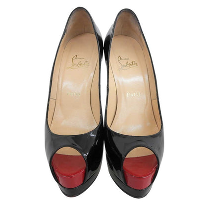 Christian Louboutin Shoes Pumps Heel Palais Royal EU 38 US 8 Black Authentic