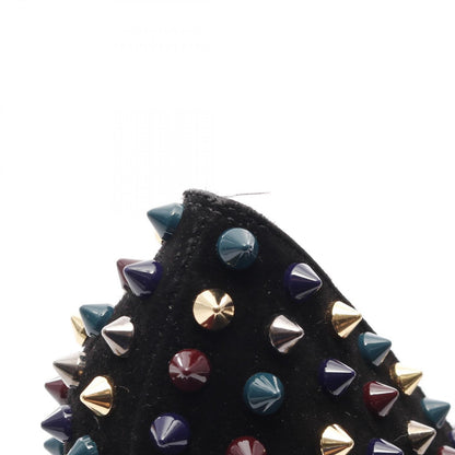 Christian Louboutin Shoes Pumps Heel EU 40 US 10 Suede Black Multicolor Auth