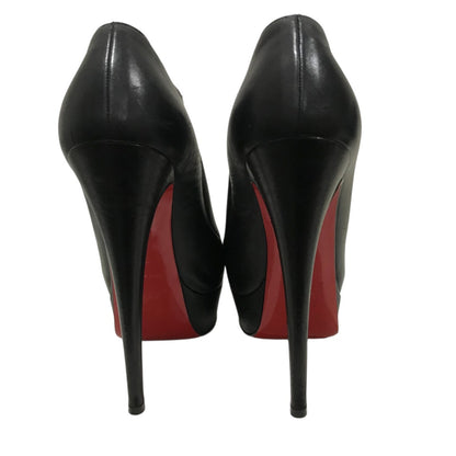 Christian Louboutin Platform Bootie Boots Shoes EU 36 US 6 Black Authentic