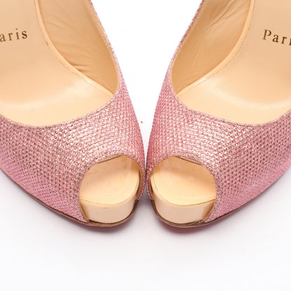 Christian Louboutin Shoes Pumps Heel EU 36 US 6 Leather Pink Authentic