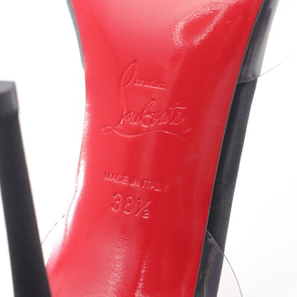 Christian Louboutin Shoes Pumps Heel EU 38.5 US 8.5 Black Clear Authentic