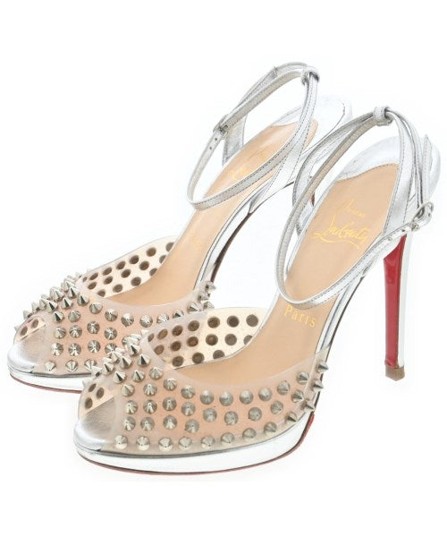 Christian Louboutin Shoes Pumps Heel EU 37 US 7 Silver Clear Authentic