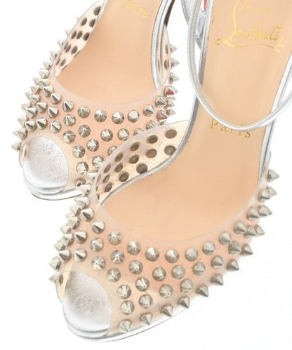 Christian Louboutin Shoes Pumps Heel EU 37 US 7 Silver Clear Authentic
