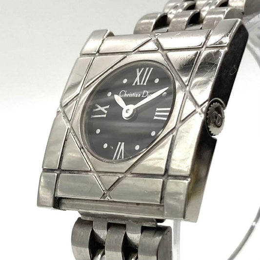 Christian Dior D82-100 Quartz Watch Wristwatch Logo Silver Women's Authentic