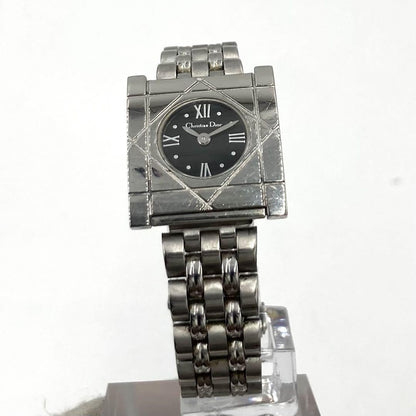 Christian Dior D82-100 Quartz Watch Wristwatch Logo Silver Women's Authentic