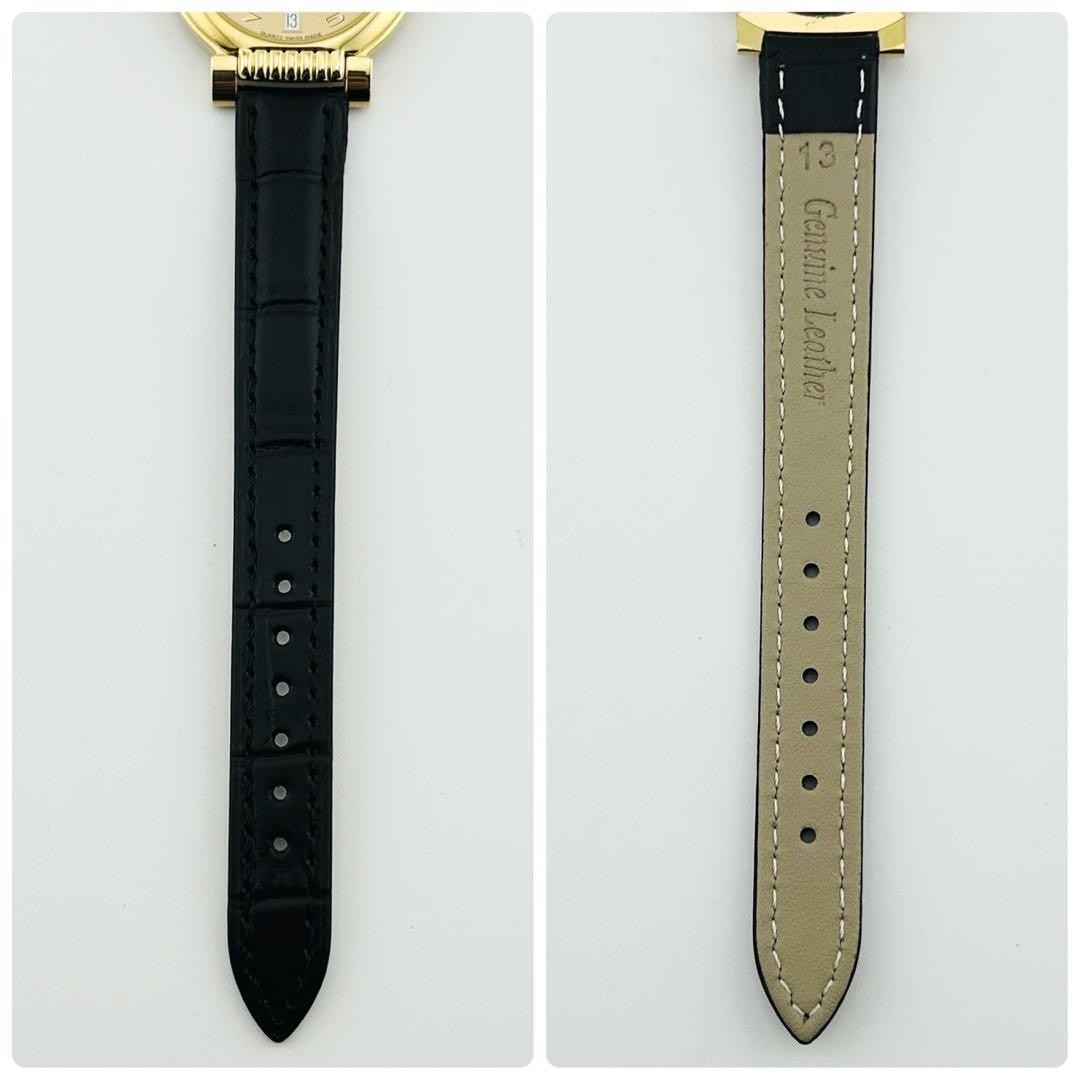 Christian Dior Quartz Watch Wristwatch Logo Gold Black Women's Authentic