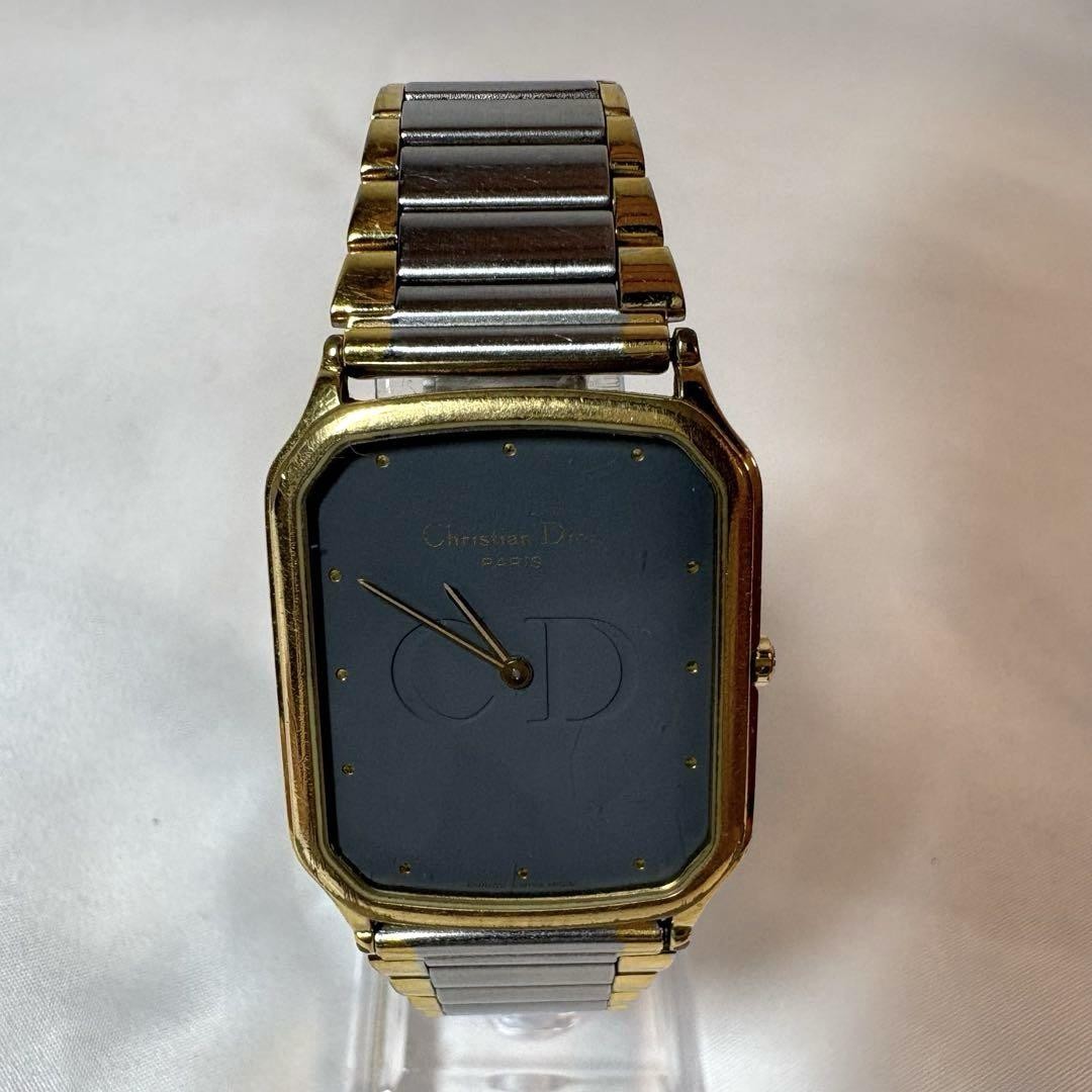Christian Dior Quartz Watch Wristwatch CD Gold Silver Women's Authentic