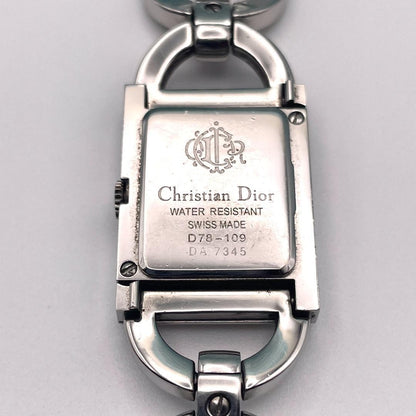 Christian Dior D78-109 Quartz Watch Wristwatch Logo Silver Women's Authentic