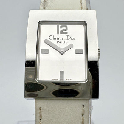 Christian Dior D78-109 Quartz Watch Wristwatch Logo Silver Women's Authentic