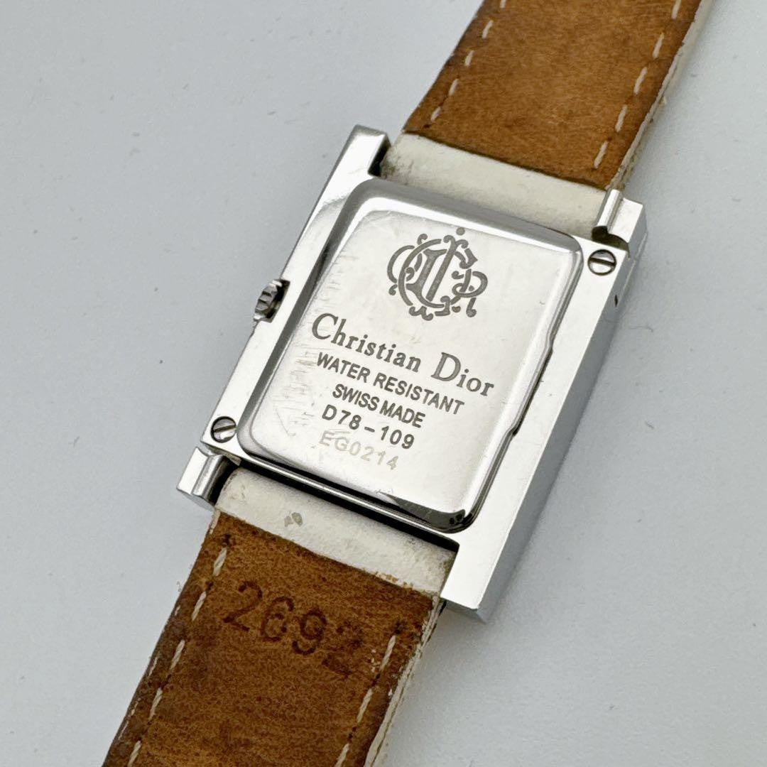 Christian Dior D78-109 Quartz Watch Wristwatch Logo Silver Women's Authentic