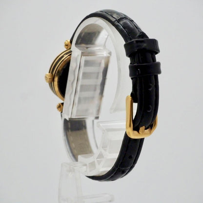 GUCCI Quartz Watch Wristwatch Gold Black Women's Authentic