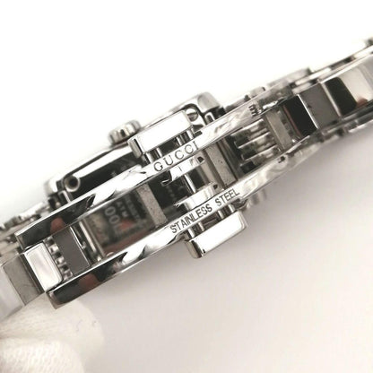 GUCCI 8600L Watch Wristwatch GG Pink Silver Women's Authentic
