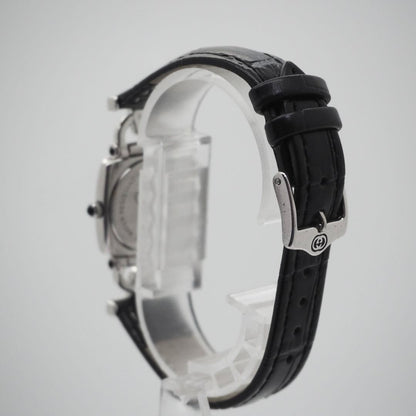GUCCI 6300L Quartz Watch Wristwatch Black Silver Women's Authentic