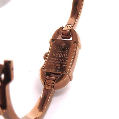 GUCCI 6800L Quartz Watch Wristwatch Pink Gold Women's Authentic