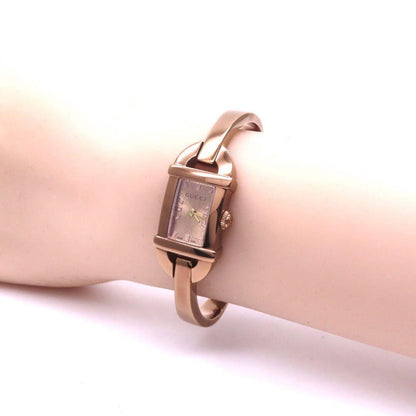 GUCCI 6800L Quartz Watch Wristwatch Pink Gold Women's Authentic
