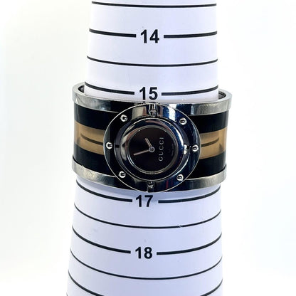 GUCCI Quartz Watch Wristwatch Black Silver Women's Authentic