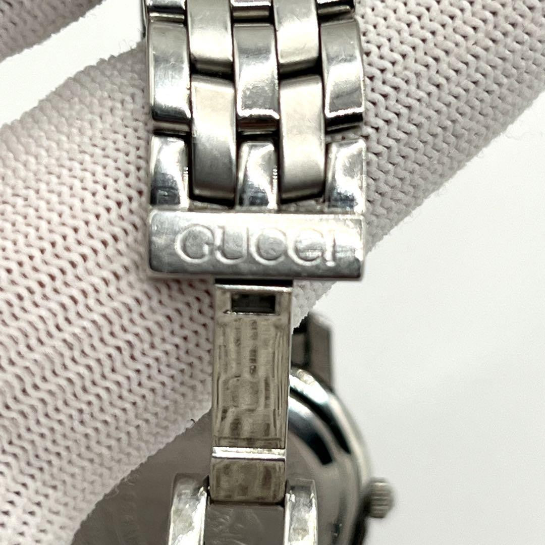 GUCCI 5500L Quartz Watch Wristwatch Black Silver Women's Authentic
