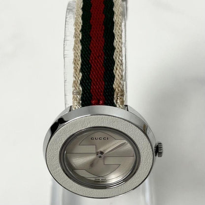 GUCCI 129.5 Quartz Watch Wristwatch Sherry Line Silver Women's Authentic