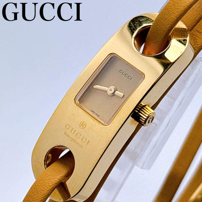 GUCCI 6100L Quartz Watch Wristwatch Gold Women's Authentic