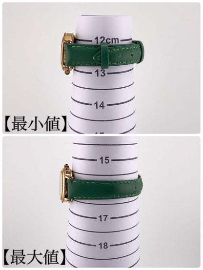 GUCCI 7200L Quartz Watch Wristwatch Gold Green Women's Authentic