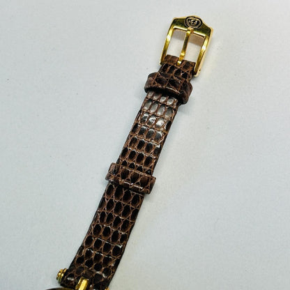 GUCCI Quartz Watch Wristwatch Gold White Women's Authentic