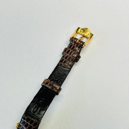 GUCCI Quartz Watch Wristwatch Gold White Women's Authentic
