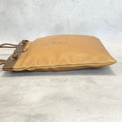 LOEWE Bag Anagram Hand Tote Purse Leather Yellow Brown Used Women's Authentic