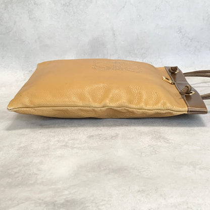 LOEWE Bag Anagram Hand Tote Purse Leather Yellow Brown Used Women's Authentic