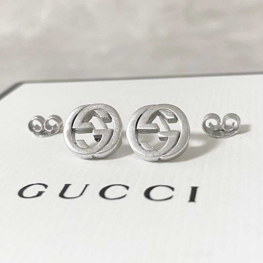 GUCCI Earrings GG Silver 925 Women Accessory Authentic