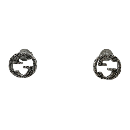 GUCCI Earrings Interlocking G Silver 925 Women Accessory Authentic