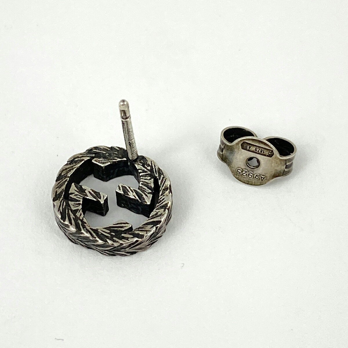 GUCCI Earrings Interlocking G Silver 925 Women Accessory Authentic