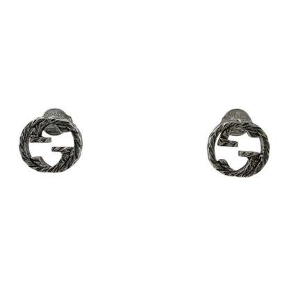 GUCCI Earrings Interlocking G Silver 925 Women Accessory Authentic