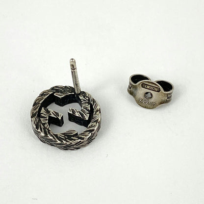 GUCCI Earrings Interlocking G Silver 925 Women Accessory Authentic