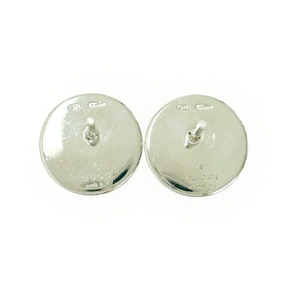 GUCCI Earrings G Logo Black Silver 925 Women Accessory Authentic