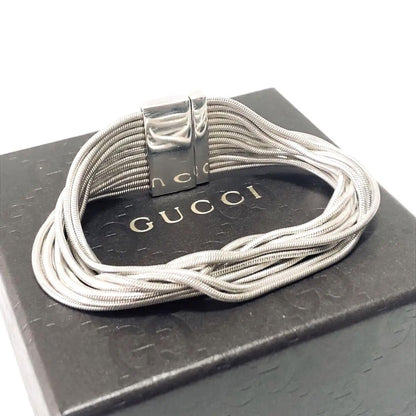 GUCCI Bracelet Bangle 12-strand snake chain Silver 925 Women Accessory Authentic