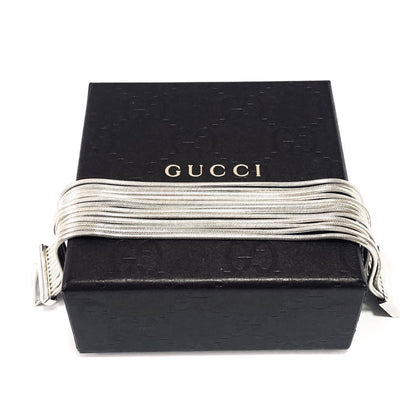 GUCCI Bracelet Bangle 12-strand snake chain Silver 925 Women Accessory Authentic