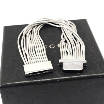 GUCCI Bracelet Bangle 12-strand snake chain Silver 925 Women Accessory Authentic